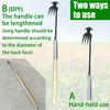 1pc Small Weed Puller With 4 Teeth, Gardening Hand Tools, Weed Remover Tool For Yard Ergonomic Weeder Tool (The Handle Can Be Lengthened By Yourself)