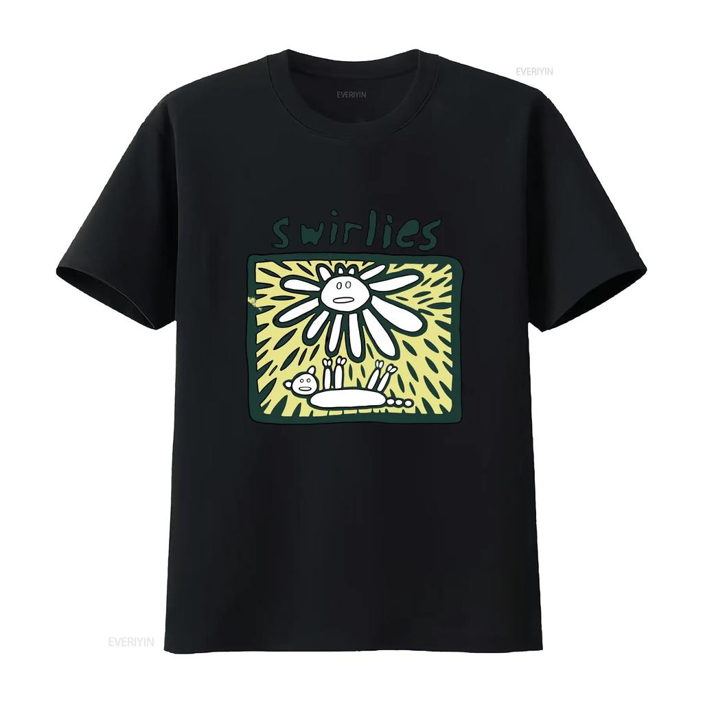 Swirlies Band T Shirt for Fans Cool Cartoon Print All Size S 4XL vintage Washed streetwear Breathable fashion Stretched