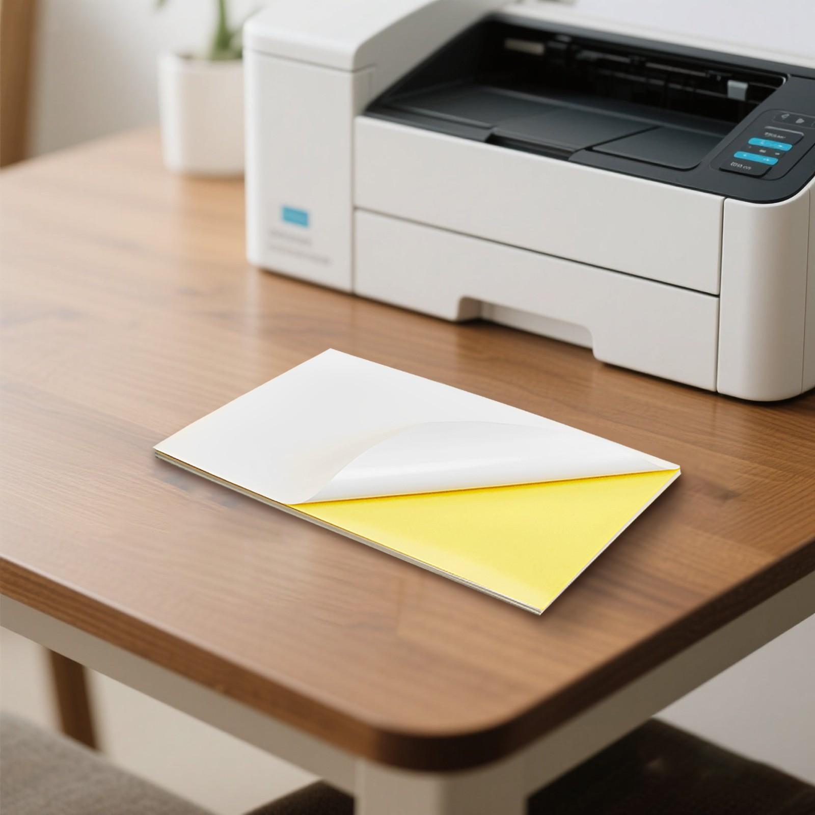 

New 25 Sheets A4 White Self Adhesive Sticker Label Matte Surface Paper Sheet For Laser Inkjet Printer Paper белый