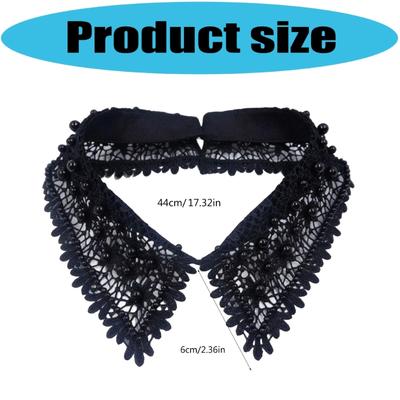 Unisex Polyester Lace Collar Decorative Neckpiece Fashion False Collar Accessory Suitable For Women and Girls