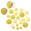 5/10pz Cabochon di Giada Giallo Limone 4-20mm Pietra Naturale Rotondo Piatto Perline Sfuse Per Creazione Gioielli Fai Da Te Ciondoli Anelli Componenti