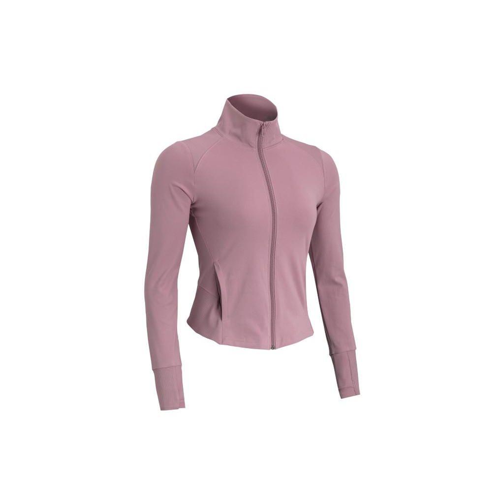 Under Armour Meridian Solid Color Stand Collar Training Jacket Women Jacket Pink 1379157-697
