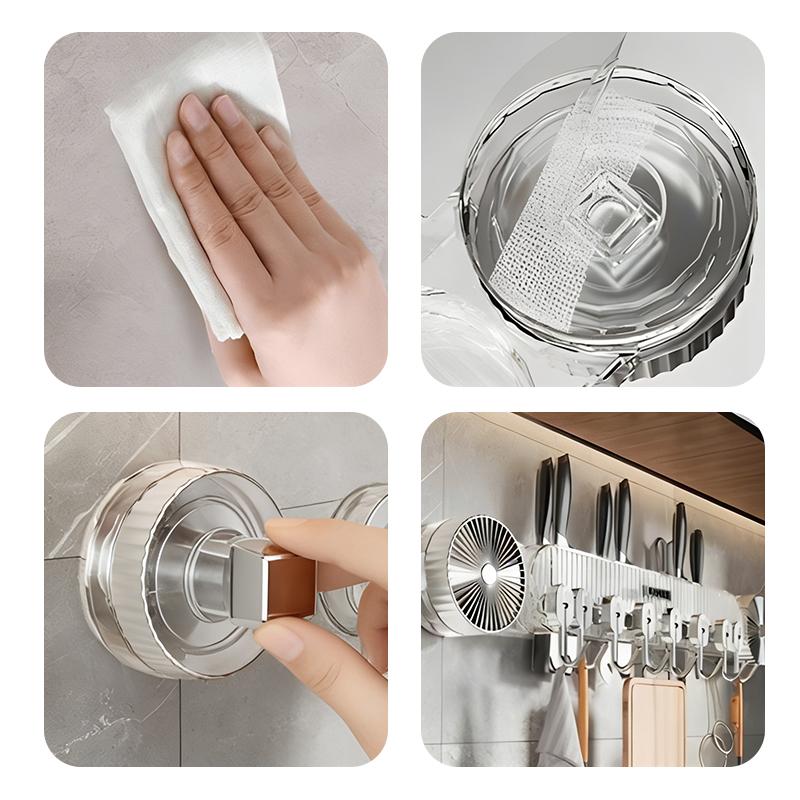 No-Drill Hook Knife Holder Kitchen Wall-Mounted Multi-Functional Spatula Holder And Knife Rack