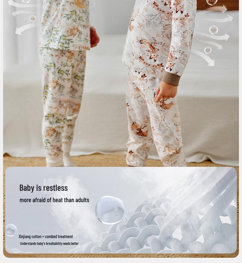 Oyun Barns 100% Bomull Höstunderkläder Set - Varmt och Klass A Kvalitet för Pojkar och Flickor