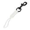 Hand Woven Diving Lanyard Anti Lost Strap Underwater Safety Rope with Stainless Steel Clip White