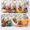Creative Cute Capybara Keychains For Car Keychain Anime Cartoon Capibala Pendant Women Doll Keyring Charm Holiday Gifts Jewelry