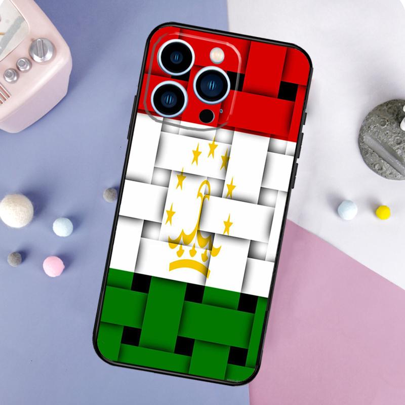 Tajikistan Flag Phone Case For iPhone 16 15 14 12 11 13 Pro Max Mini Plus X XS Max XR Back Cover