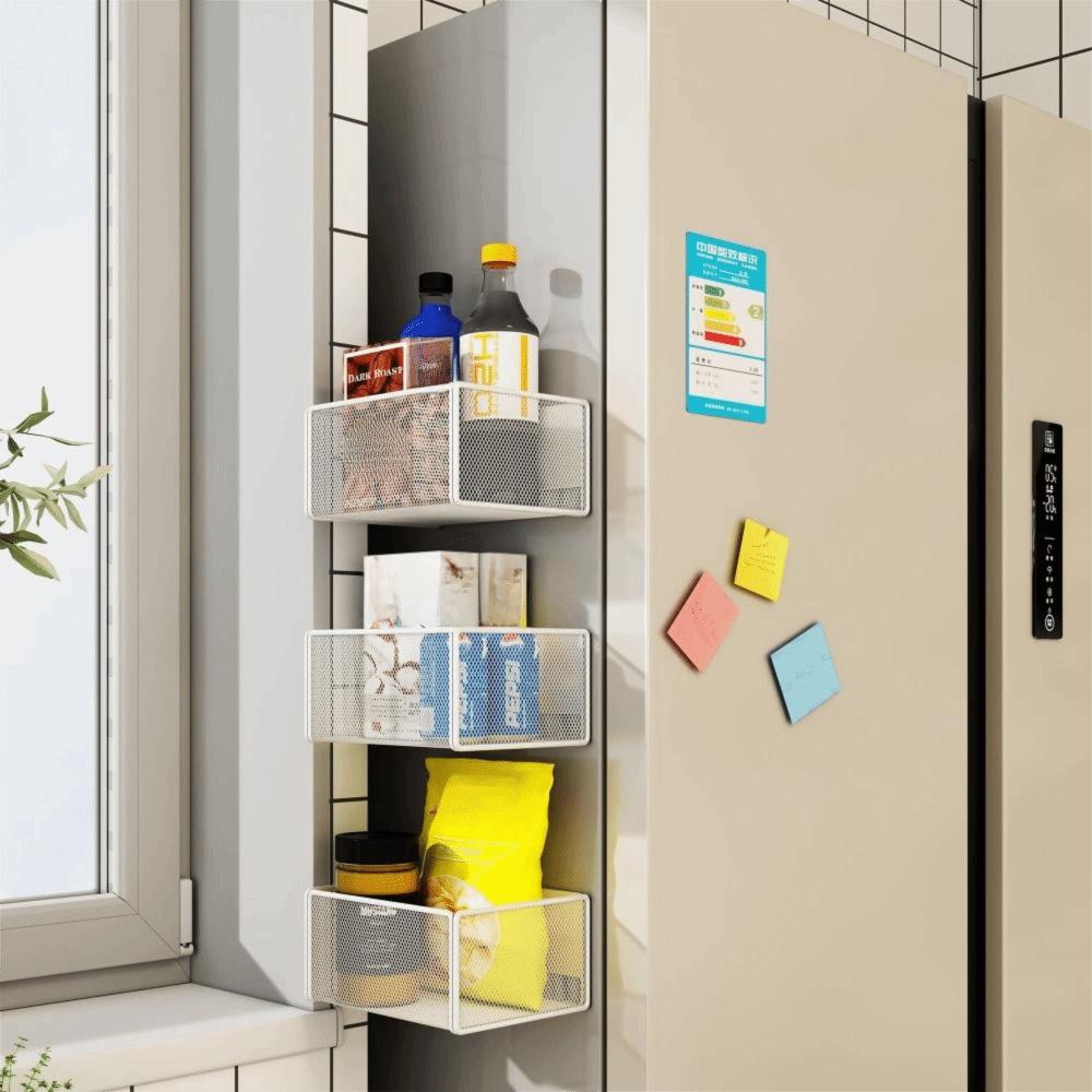 Space Saving Fridge Storage Box Metal Refrigerator Shelf High Quality Storage Rack