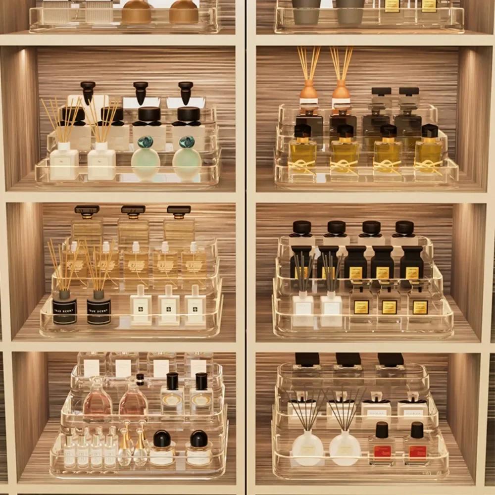 Perfume Storage Rack Transparent Skin Care Product Storage Box Jewelry Display  Advanced Transparent Multi-layer Storage Box