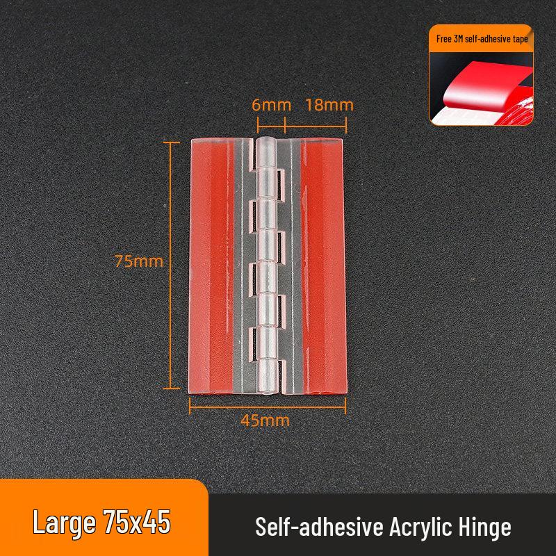 

Rongyu High-Transparency 75x45mm Silent Acrylic Hinges (5-Pack)