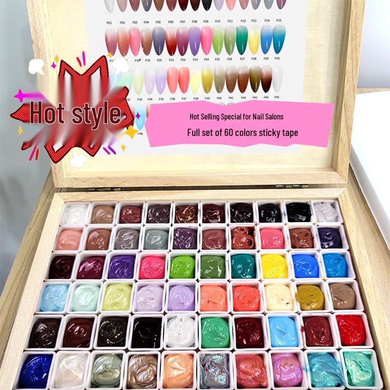 Set per Unghie Artistiche da 60 Colori con Colla Tappante e Polvere Degradé - Consigliato dal Venditore