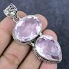 Rosa Kunzit Edelstein Handgefertigt 925 Sterlingsilber Schmuck Anhänger 2.56" Y6Z94