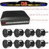 Multiple Radar Parking Sensor Kit Backlight Park tronic LED Display System Backup Monitor Detector Assistant 4/6/8 Radar Sensor