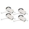 4Pcs Sliding Door Pulley Cam System Stainless Steel Mute Strong Bearing Hardware 40mm Diameter