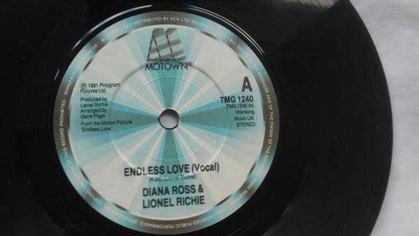 

7inch Record DIANA ROSS LIONEL RICHIE Endless Love TMG1240 Motown 1981 UK SoulFunk Used