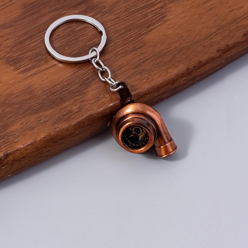 Creative Turbocharger Metal Keychain Pendant for Modified Auto Parts