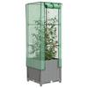 Vidaxl Raised Planter with Greenhouse, Rattan Look, 40X40X139 Cm
