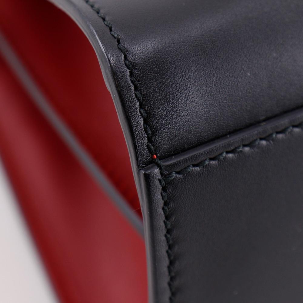 GUCCI Nim Fair Bamboo Handbag 459076 2WAYShoulder black Calfskin Women Used