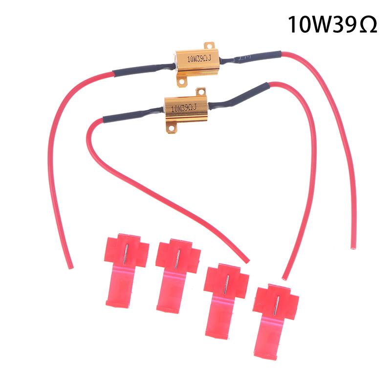 

2 Комплекта Автомобильный Светодиодный Декодер Canbus 10/25/50 Вт 6/8/25/39 Ом Нагрузка Для Авто Поворотник Фонарь Лампа Номерного Знака Резисторы Сопротивление 10W 39Ω