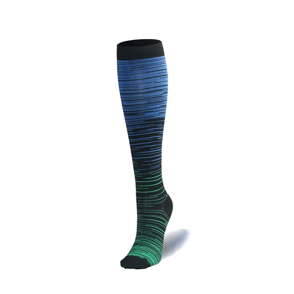Compression Stockings Men Women Running Stripes Dots Love Claws Stars Sport Flight Nylon Varicose Veins Knee Long Socks