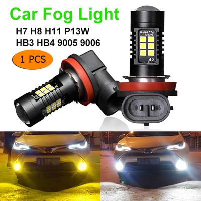 1PC Car LED Lamps H11 H8 LED Bulbs HB4 Led HB3 9006 9005 P13W Yellow Amber White 1200Lm 12V Car Driving Lamp Replace Lights
