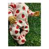 Strawberry Detailed Snap-on Baby Booties Jumpsuit