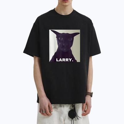 Vintage Evil Larry Kat Oversized t-shirt Dames Heren 100% Katoen t-shirts met korte mouwen Zomer Ronde Hals Bedrukte kleding Unisex