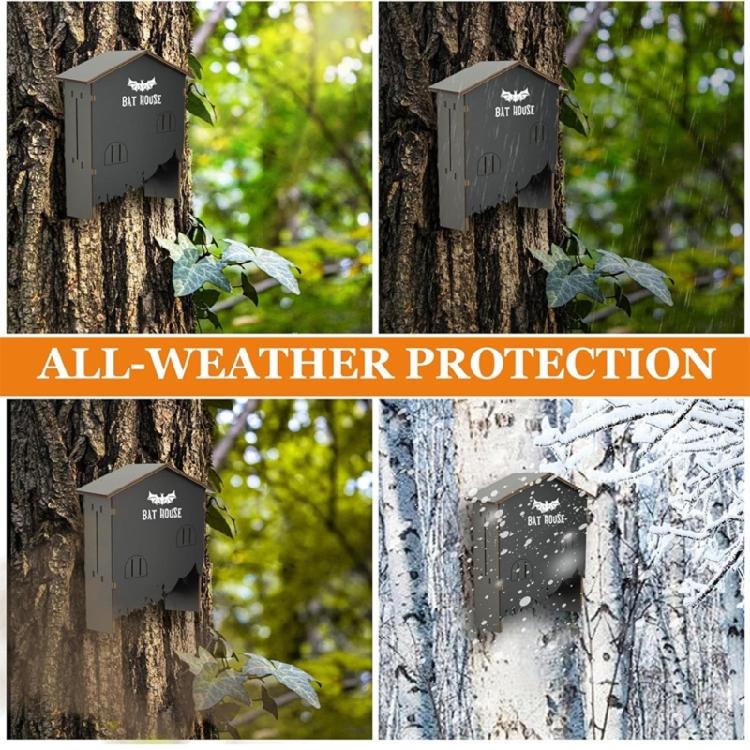 Handcrafted Bat House Decoration For Outdoor Use Natural Insect Control Solution Decorative Wooden Bat Habitat