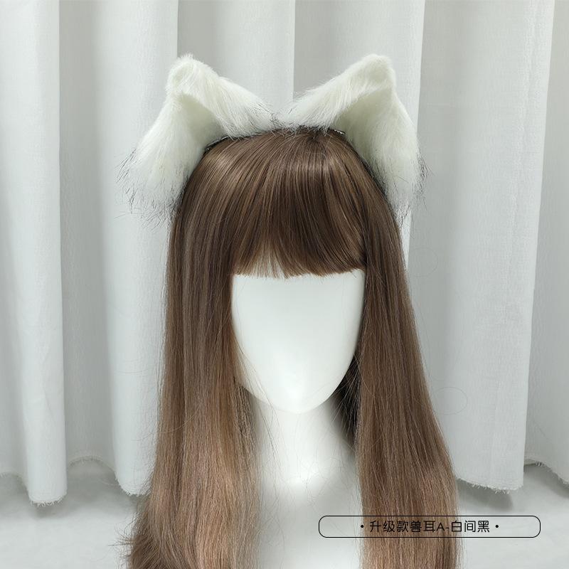 

A hair delivery Japanese Lolita cute edge clip plush animal ear headgear handmade simulation animal ear hairpin