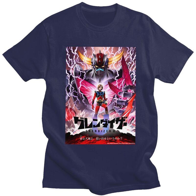 Custom UFO Robot Mazinger Z Tshirts for Men Short Sleeve Leisure T Shirt Grendizer Goldorak Tshirts Loose Fit 100 Cotton Tee