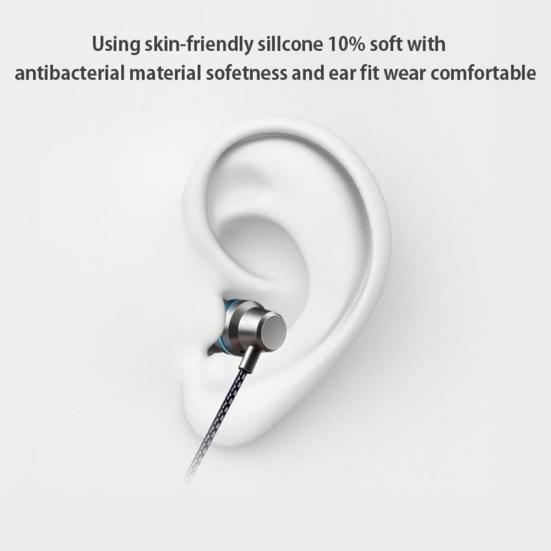 3.5mm Wired In-Ear Earphone Heavy Bass Stereo Volume Control Headphone with Mic