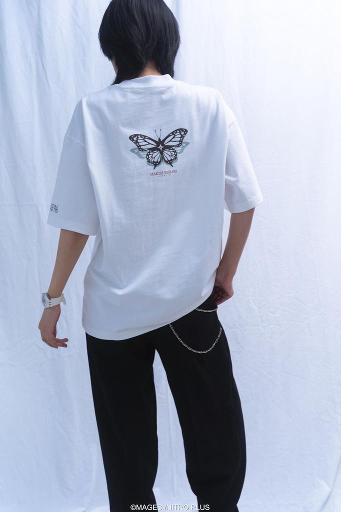 [Yushin Rengetsu Co., Ltd.] STEINS;GATE Makise Kurisu Ink Painting Style White Monochrome T-Shirt (JP, Alphabet, XL)