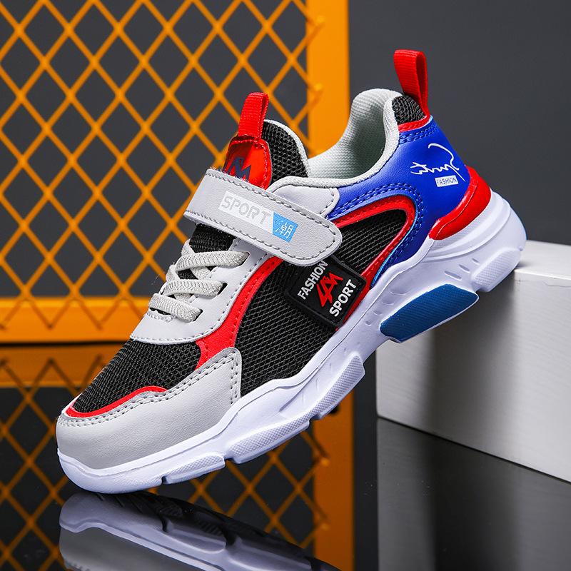 Neue Lederoberfläche Jungen Freizeitschuhe Laufen 2025 Freizeit Sport Freizeit Oberfläche Netz Freizeit Kinder Mittel- und ältere Kinder Schuhe Obermaterial