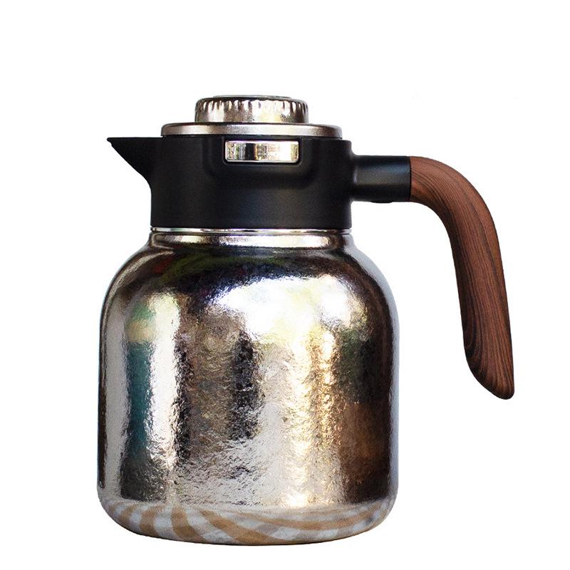 Large Capacity 1800ml Pure Titanium Tea Pot with Temperature Display for Health Stewing and Brewing