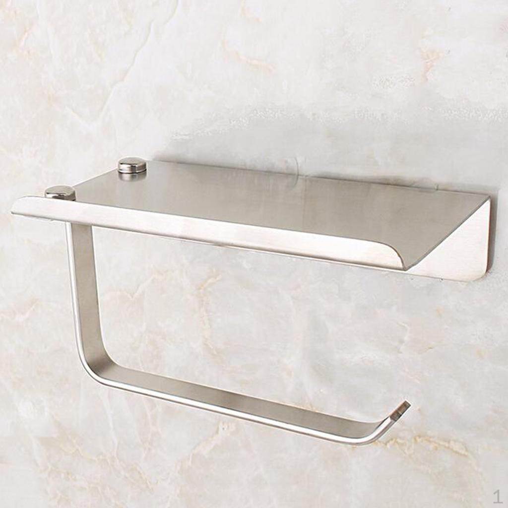 Layer Toilet Tissue Hanger Holding Board Roll Paper Stand Organizer, Dispenser, Brushed Finished