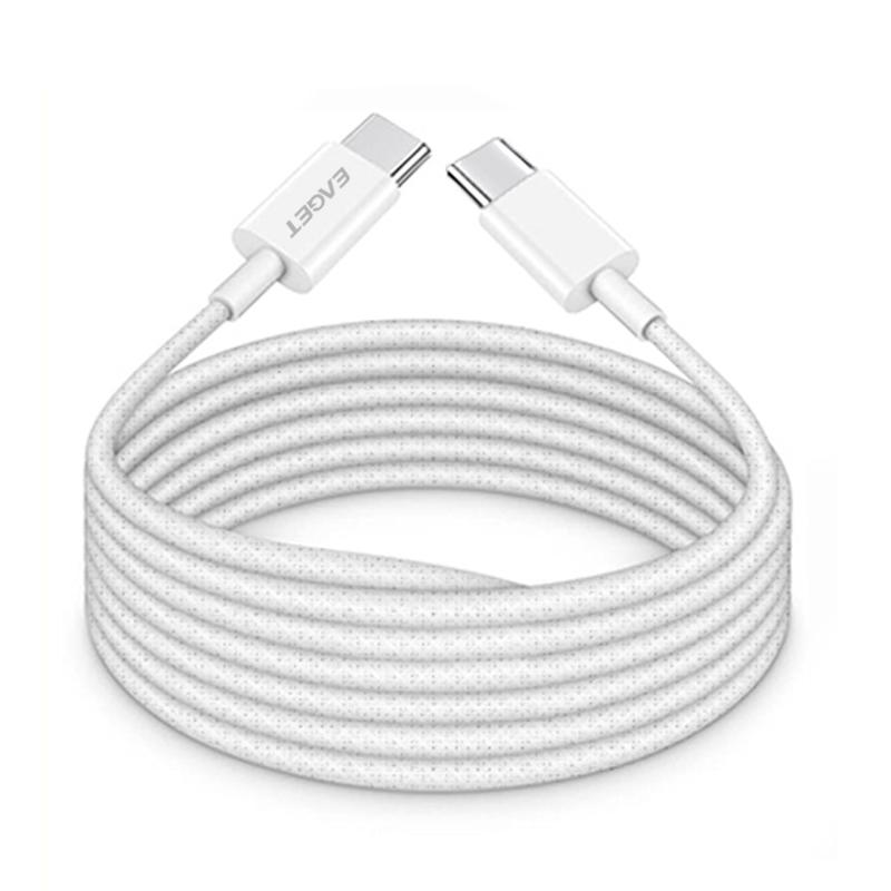 60W Hurtigladekabel Type-C til Type-C Hurtigladekabel Enorm Dataoverføring på Sekunder Passer for iPhone15 iPad iPod Android-enheter