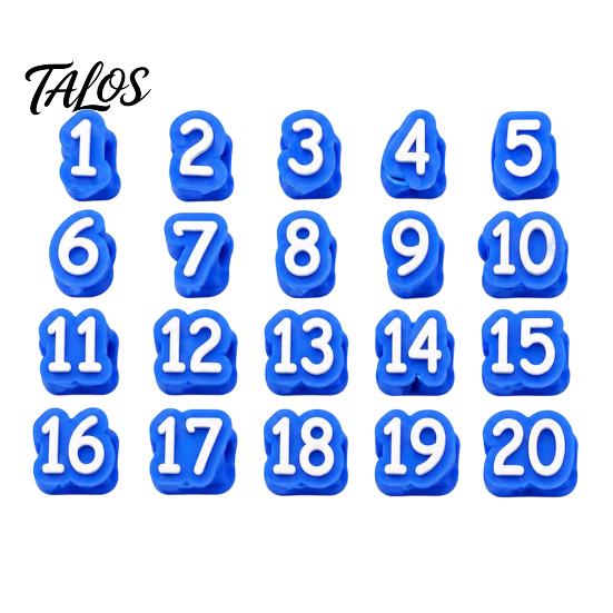 Pencil Identification System 1-20/1-30/1-50 Numbered Toppers, Reusable Classroom Labels Topper for Teachers, Tracking Markers School Organization