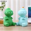 DXUIALOI Creative Color Painting Cartoon Cute Dinosaur Piggy Bank Children's Gift Fall Resistant Piggy Bank Home Decoration