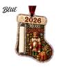 Holiday Gift Card Hanging Clip Stocking Shaped Christmas Cash Ornament, Acrylic Money Holder Creative Present Decor, Xmas Tree for Tree, Party