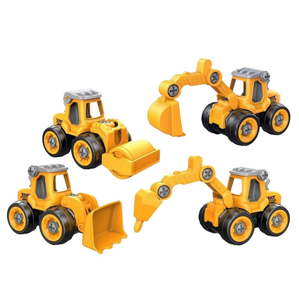 

Construction Vehicle Toy Set DIY Engineering Truck Kit Battery-Free Mini Excavator Model Birthday Baby Shower Gift for Boys Kid жёлтый