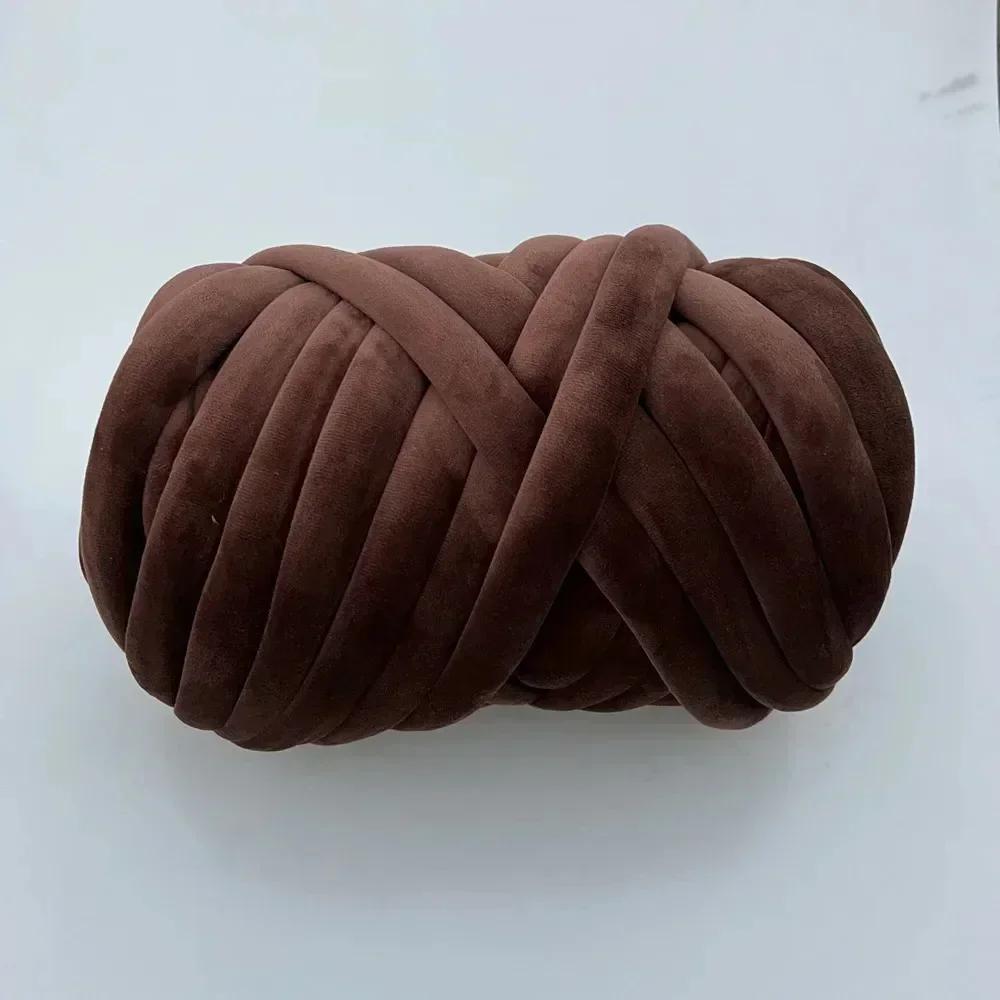 1KG Samt Füllung Chunky Riesen Garn 3cm Dick Handgemacht Wolldecke Linie DIY Handstricken Schal Garn Häkeldecke Teppiche