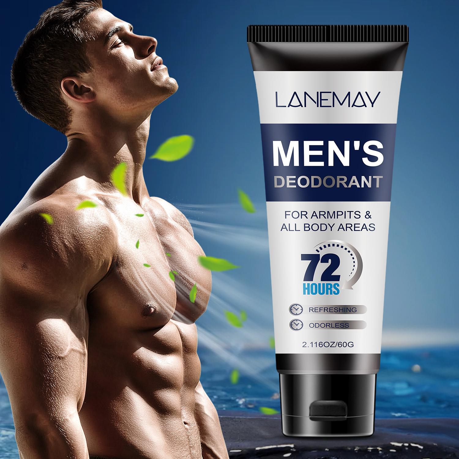 Men’s Deodorant-72 Hours Long Lasting Odor Control-Eliminates Post Workout Sweat & Odorembarrassment-Suitable For All Skin Types, 60g