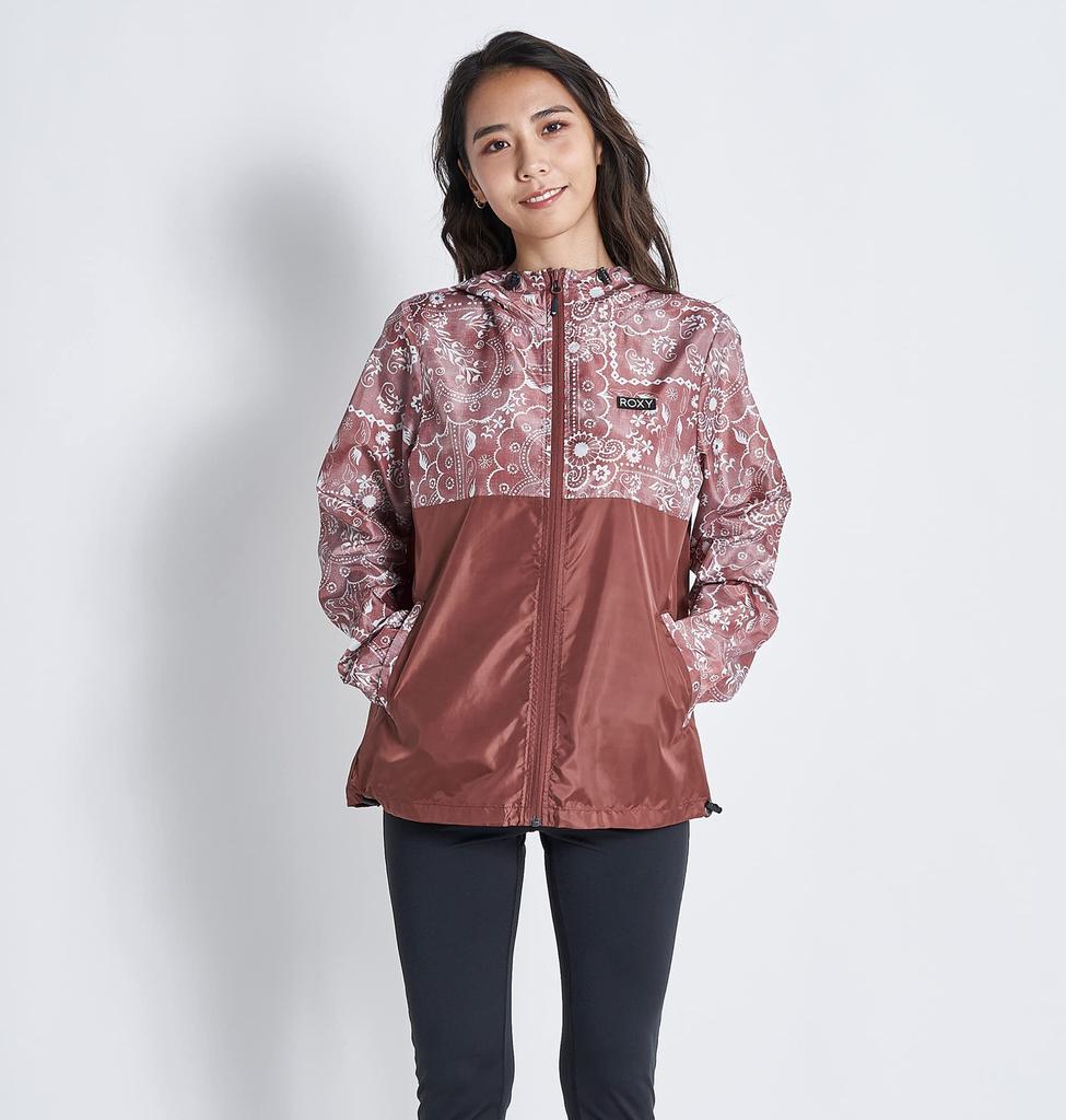 [Roxy] Water-repellent printed shell jacket
