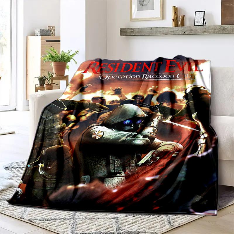 The Sci-fi Game Resident Evil Features the Umbrella Corporation Blanket a Soft Home Furnishing Nap Decoration a Warm Sherpa Blanket for All Seasons U1