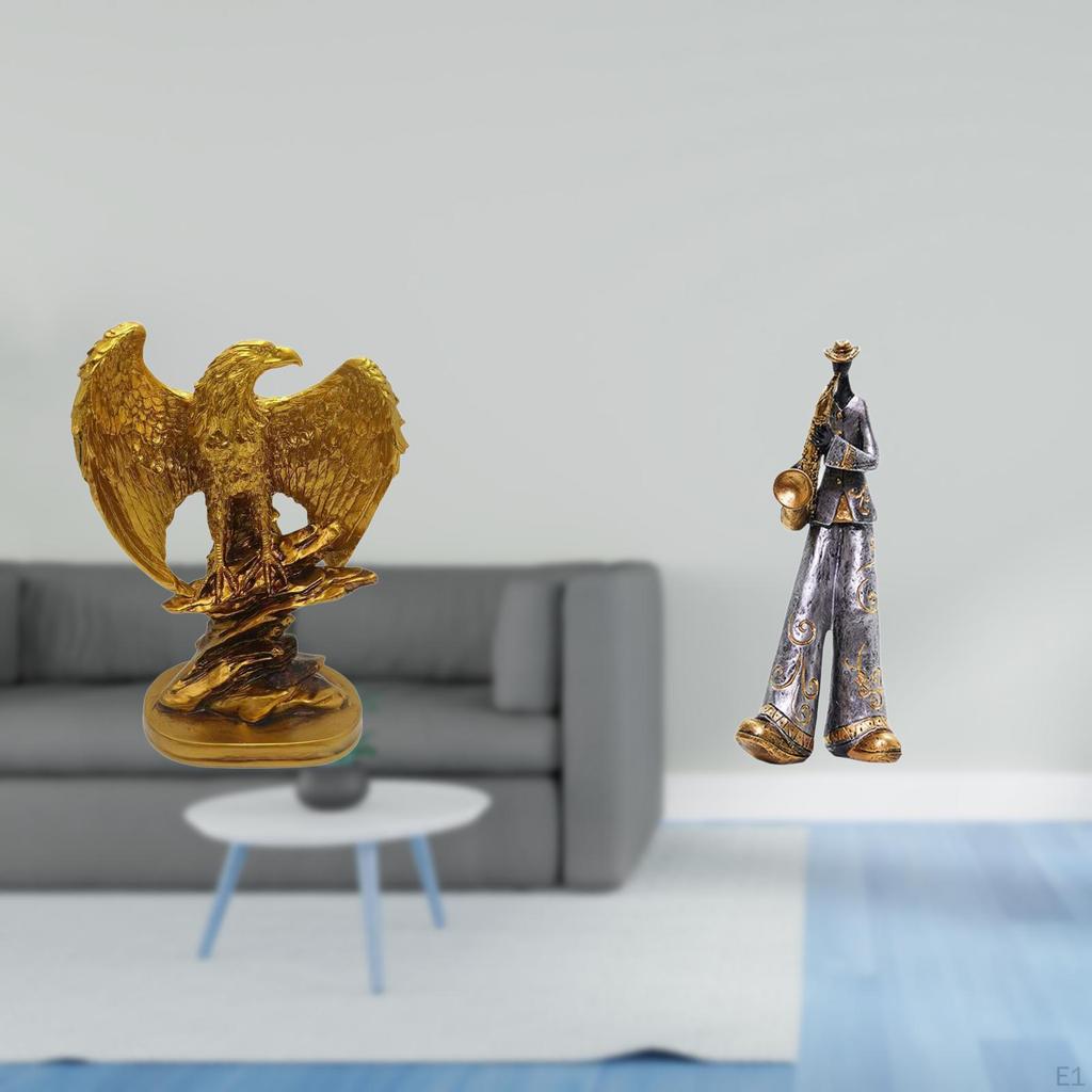 Musician Statue Sculpture Desktop Ornament Artwork Gift Decorative for Bookshelves Home Dining Room