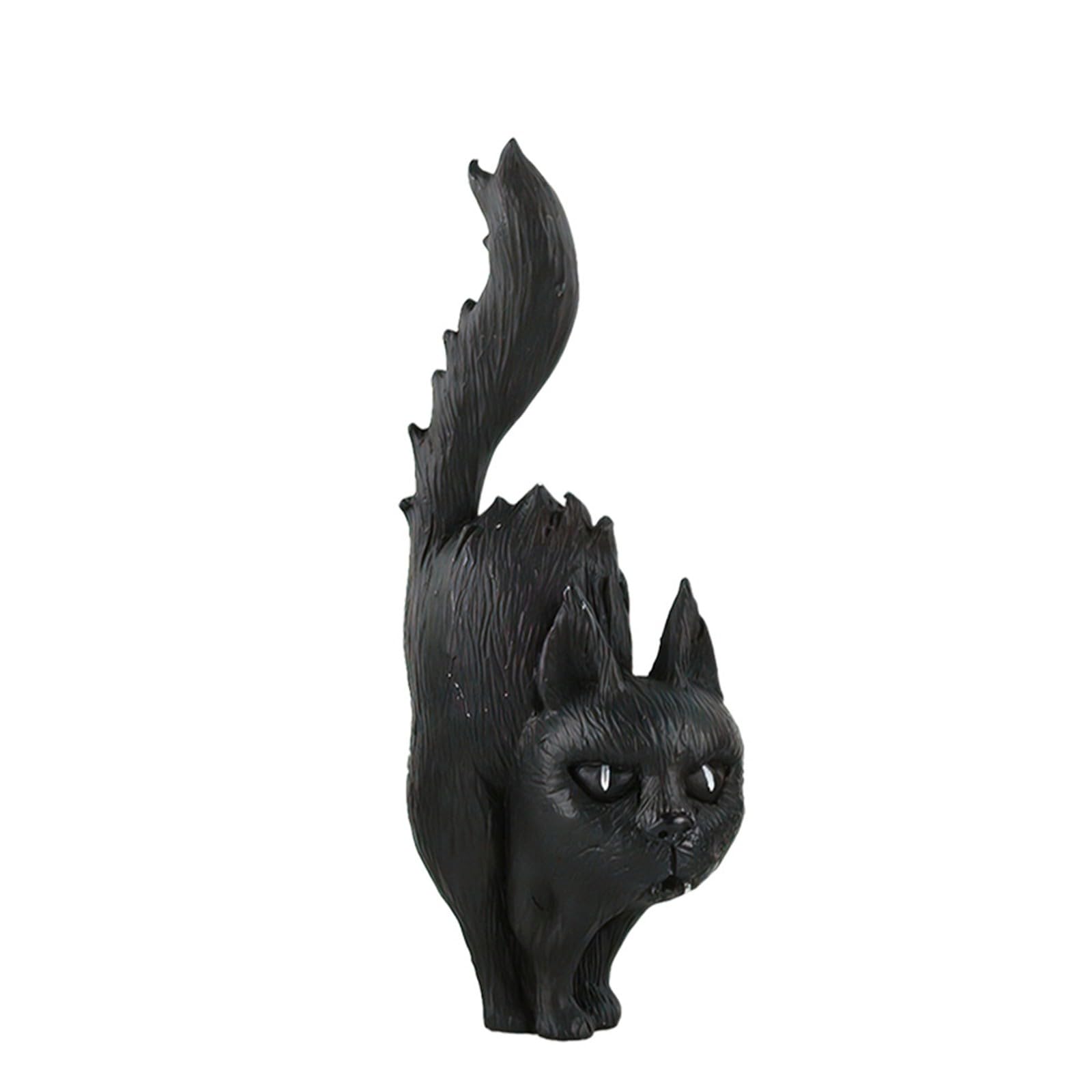 

Halloween Miniature Resin Scary Cat Tabletop Decoration, Living Room Haunted House Party Tabletop Centerpiece Halloween Statue One Size