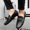 Men's Extra Large Leather Slip-On Driving Loafers