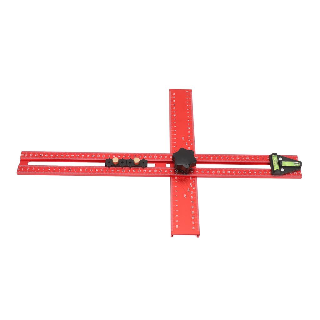 Drilling Positioning Ruler 2 In 1 45 Degrees and 90 Degrees Punch Locator Drill Guide for Woodworking