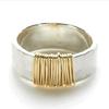 CopperIrregular Textured Rings Two Tone Gorgeous Glossy Finger Accessories for Women Elegant Jewelry Gifts
