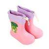 Unisex Kids Non-Slip Waterproof Frog Pattern Rain Boots with Drawstring